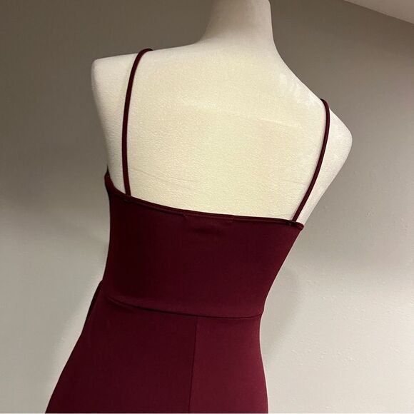 Lulus Sleeveless V Neck Spaghetti Straps Cocktail Mini Dresses size XS burgundy - Picture 6 of 12